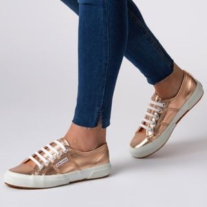 {SUPERGA} 2750 Rose Gold Low Top Sneakers 8